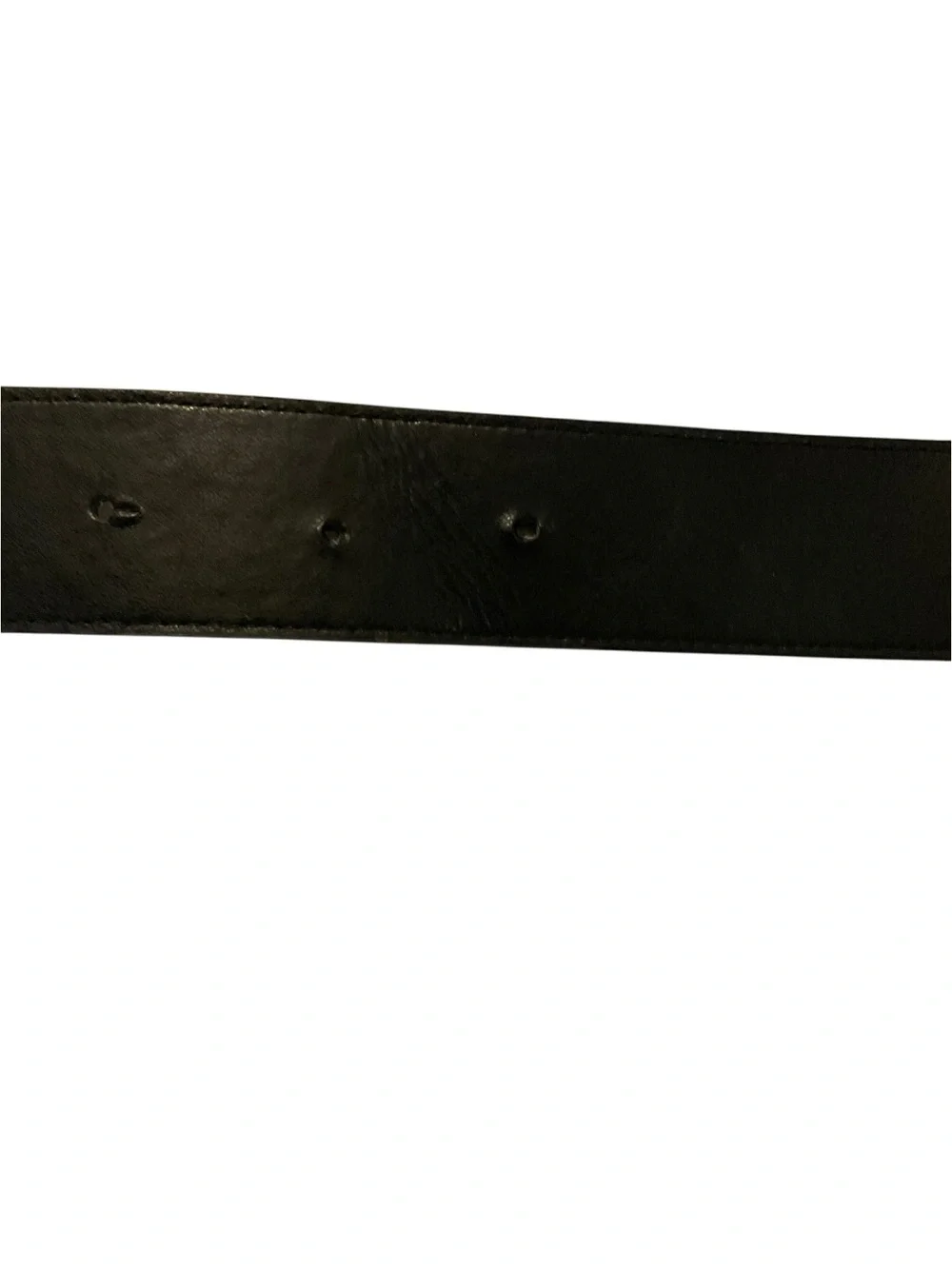Source Unknown Black Belt with Gold Twisted Buckle